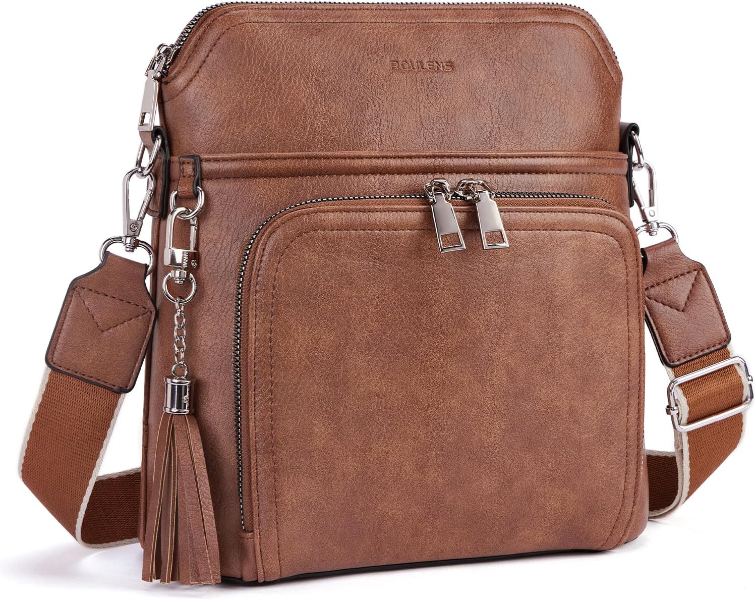 Crossbody Purse for Women Vegan Leather Medium Crossbody Wallet Bag for Travel Women Shoulder Handbags with Tassel