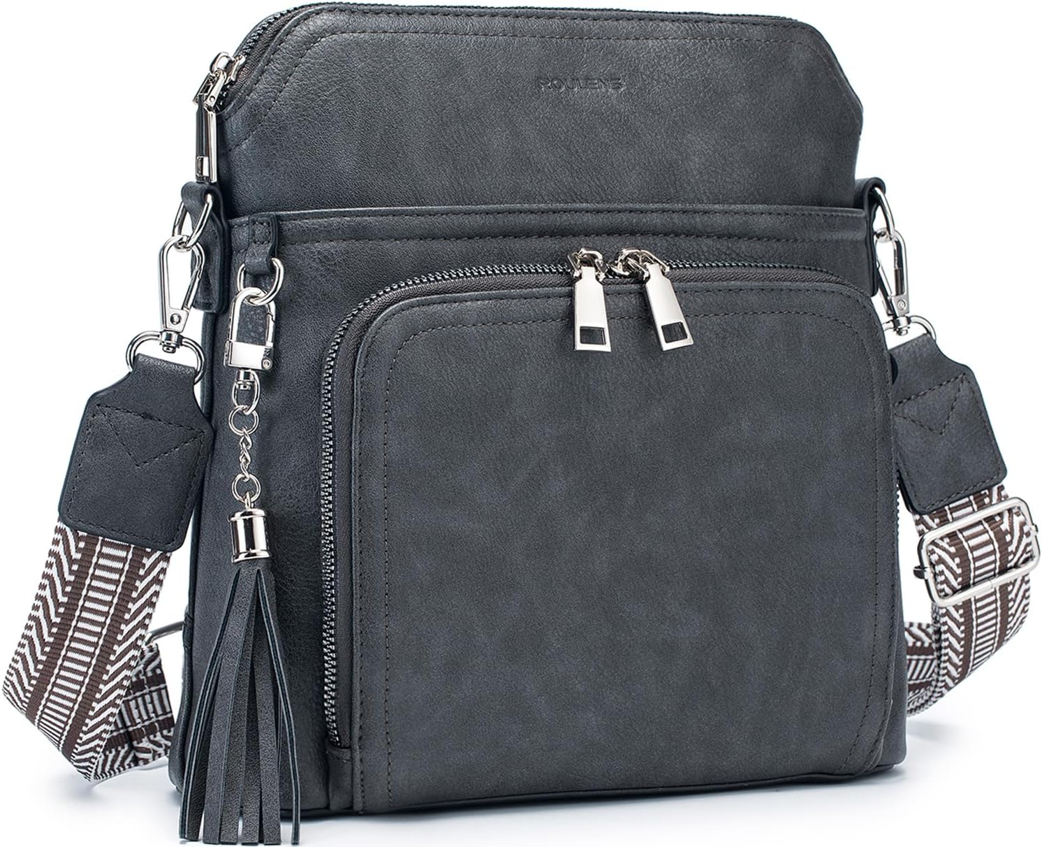 Crossbody Purse for Women Vegan Leather Medium Crossbody Wallet Bag for Travel Women Shoulder Handbags with Tassel