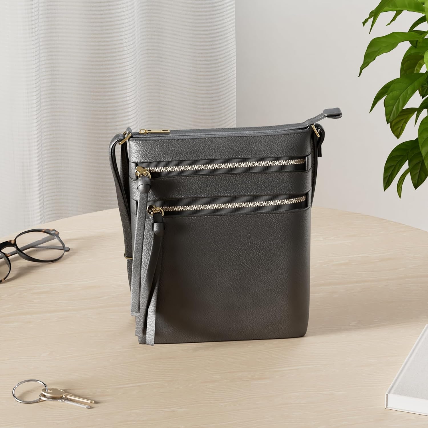 Crossbody Purse Bag Shoulder Bag Multi Pocket Zipper Purse