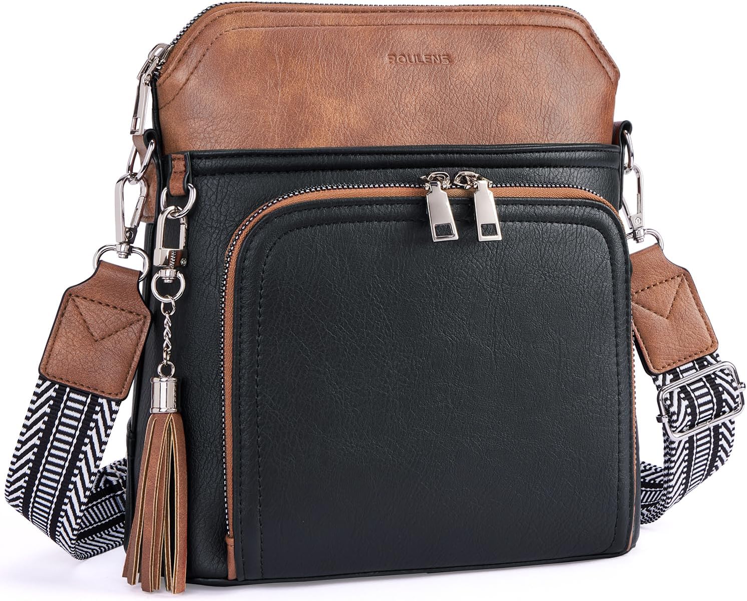 Crossbody Purse for Women Vegan Leather Medium Crossbody Wallet Bag for Travel Women Shoulder Handbags with Tassel