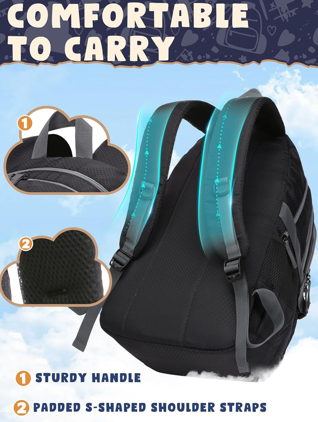 High School Backpack for Girls Boys Middle School Bookbag for Kids Back to School Bag for College with Large Compartment Casual Daypack Mochilas para Niñas Adolescentes