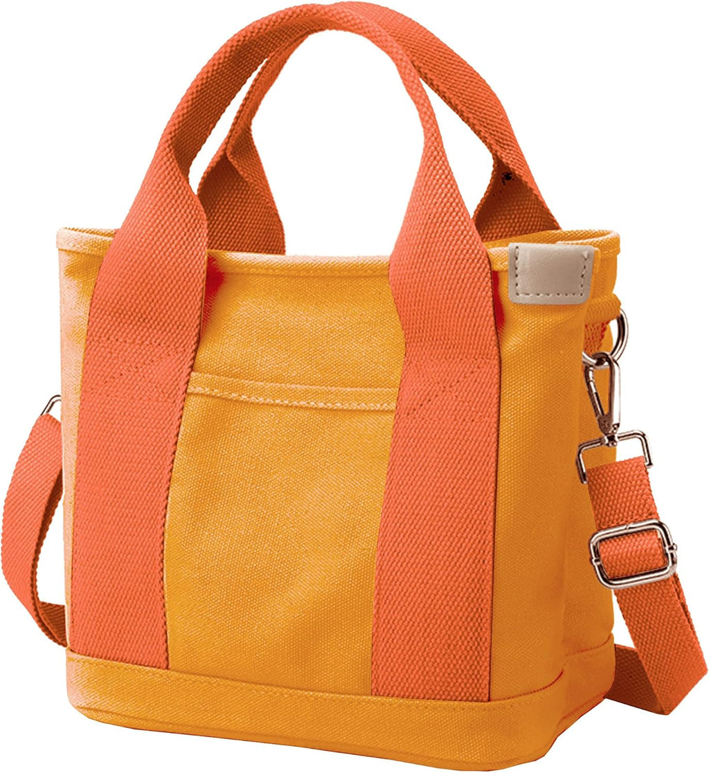 Small Tote Bag with Zipper Tote Bag for Women Canvas Crossbody Bag Shoulder Bag Satchel Hobo Bag Messenger