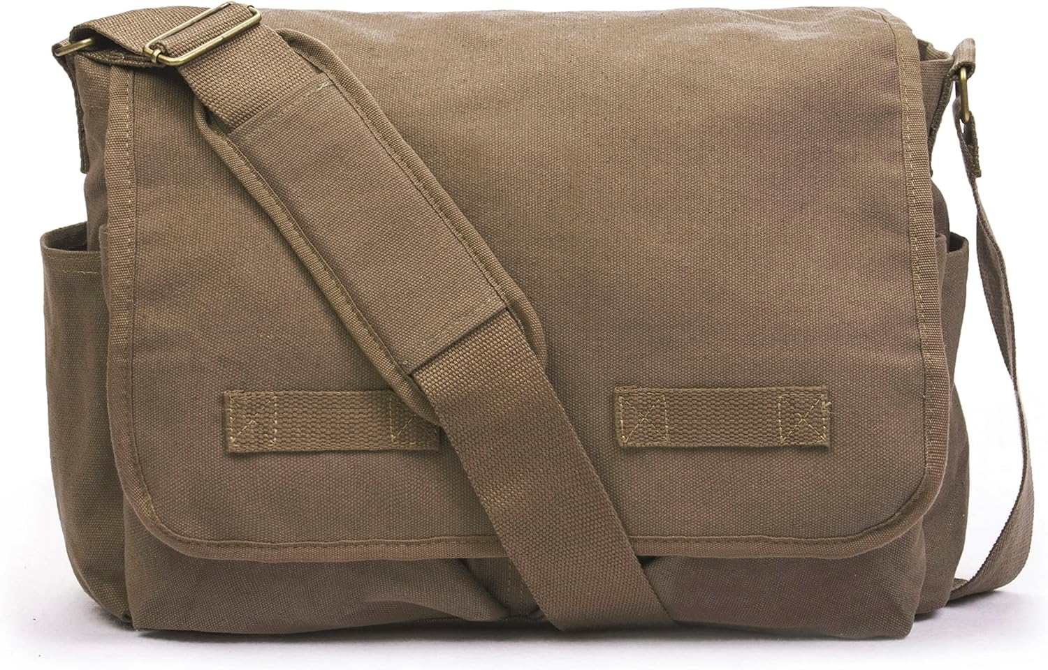 Sweetbriar Classic Vintage Messenger Bag - Original Heavyweight Cotton Canvas Shoulder Bag with Upgraded Features